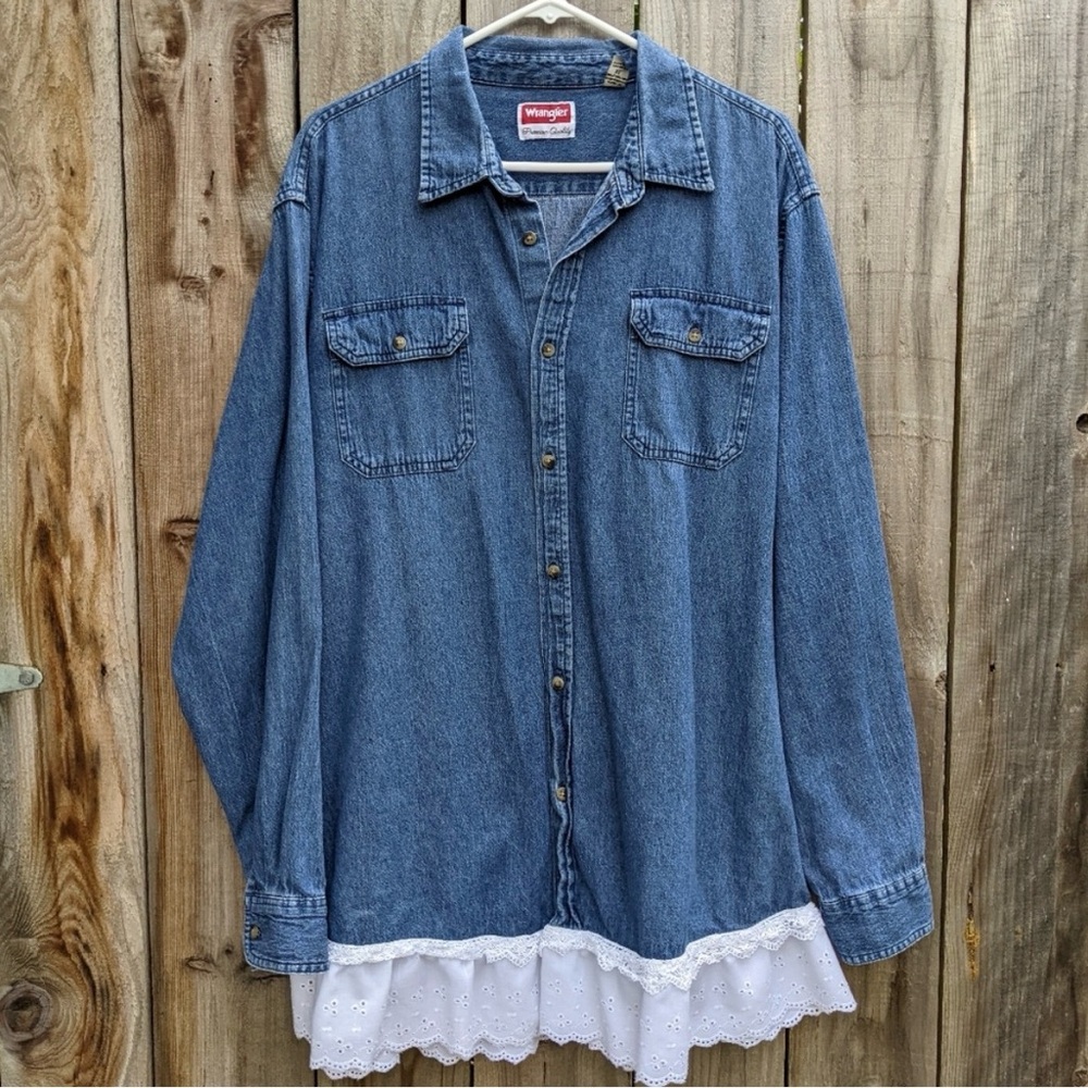 Wrangler Premium Lace Detailed Button Down